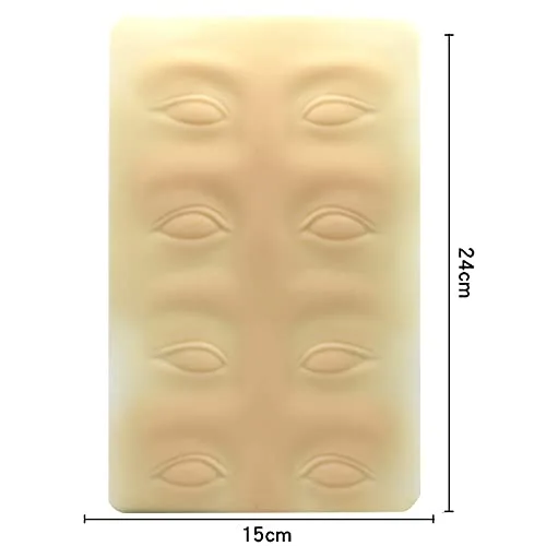 Vista 3 de Un juego de 3 accesorios de microblading de látex 3D para práctica de cejas, cara, labio, cejas, accesorios de tatuaje