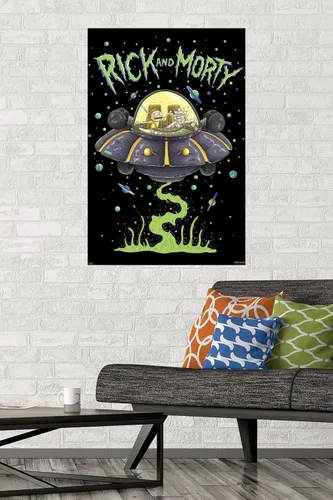 Vista 2 de Trends International Rick And Morty - Póster de pared de barco, 22.375 x 34 pulgadas, versión sin marco