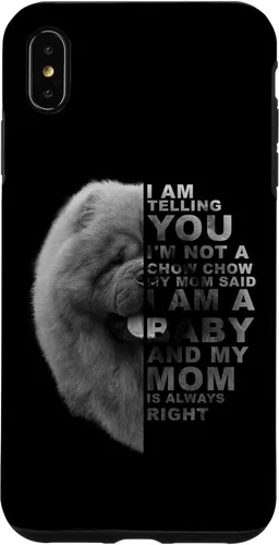 Vista 11 de Funda para iPhone 12 mini My Mom Said I am a Baby Chow Dog Mommy Mother Day