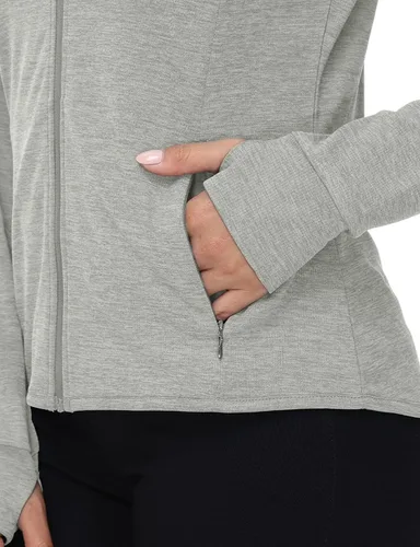 Vista 42 de TBMPOY Chaquetas con capucha y protección solar UPF 50+ para mujer, ligeras, de manga larga, para senderismo, exteriores, con cremallera completa