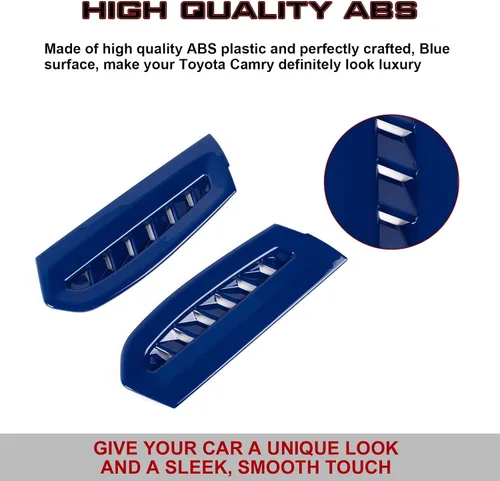 Vista 3 de Xotic Tech - Cubierta de salida de CA para consola lateral de salpicadero, color azul, compatible con Toyota Camry 2018-2024
