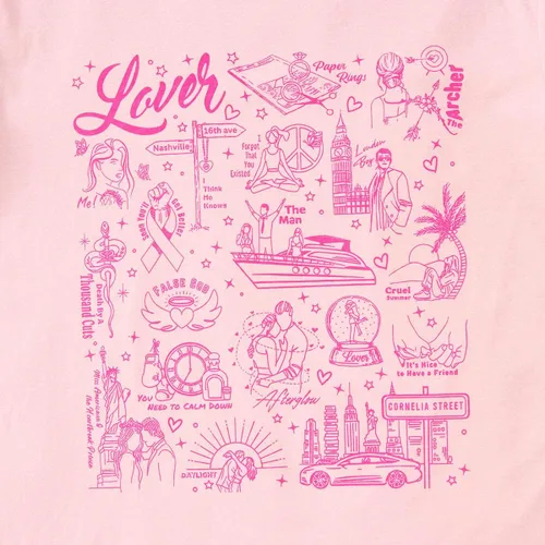 Vista 5 de Camisetas de álbum de música para mujer, camiseta de concierto, diseño gráfico de música country You Need to Calm Down Lover Fans Gift Tees Tops
