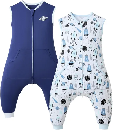 Vista 17 de WONDAY Toddler Sleep Sacks, Sleeveless Sleep Sack with Legs 12M-5T Coche