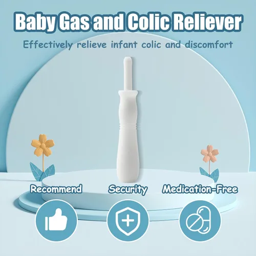 Vista 2 de PNSHOL 20 unidades de alivio de gases y cólicos para bebés, alivio de cólicos gaseosos para bebés, pasador de flatulencia, alivio instantáneo