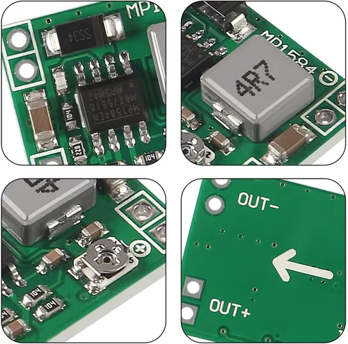 Vista 3 de 15PCS 12-24V a 5V 3A DC-DC Step Down Módulo de fuente de alimentación MP1584EN Convertidor Buck ajustable