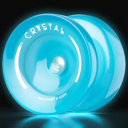 Vista 10 de MAGICYOYO Fingerspin - Yoyo que brilla en la oscuridad, Yoyo de doble propósito sensible y no sensible para niños de 8 a 12 años, yoyos