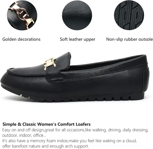 Vista 2 de Mocasines casuales para mujer, cómodos y ligeros, mocasines planos sin cordones