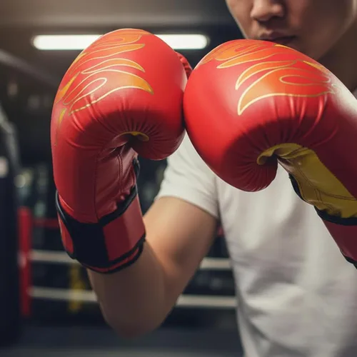Vista 7 de 1 par de guantes de entrenamiento de boxeo: guantes de perforación de superficie de poliuretano para principiantes, guantes de entrenamiento