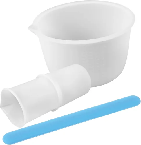 Vista 5 de TEHAUX 2 juegos de moldes de silicona kits de resina moldes para resina silicona taza medidora moldes de resina tazas medidores de resina