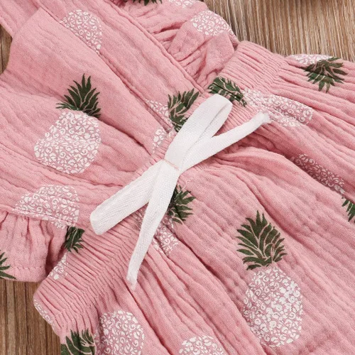 Vista 5 de ClickMeForMoreProducts Mameluco con volantes para niña recién nacida con diadema, ropa de verano