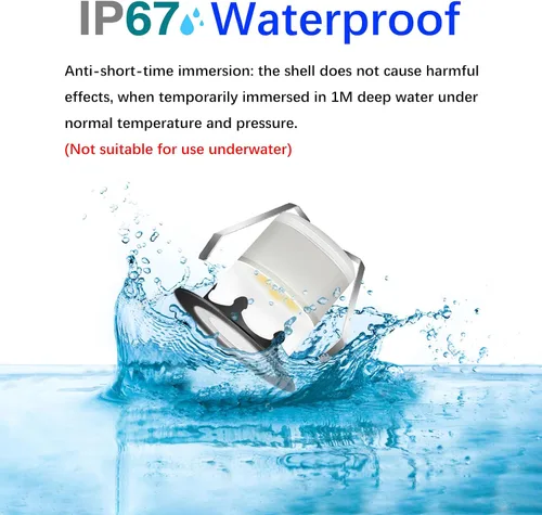 Vista 5 de Luces LED para terraza al aire libre con fotocélula blanca cálida Φ1.18 pulgadas, bajo voltaje, 12 V CC, IP67, impermeable, eléctrica, con cable
