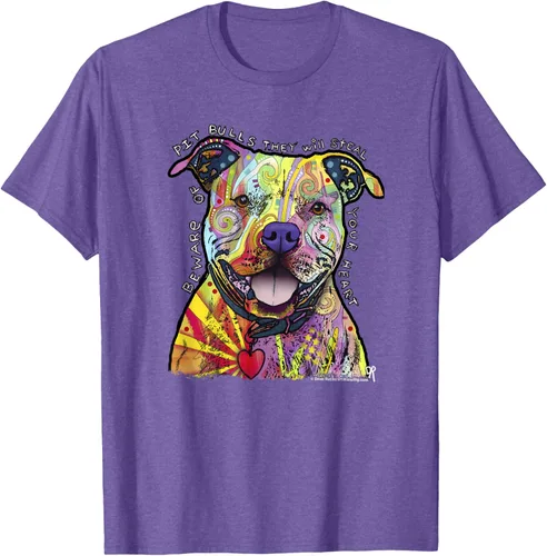 Vista 9 de Beware Of Pit Bulls, Dean Russo Pitbull Original - Camiseta para amantes de los perros, Negro