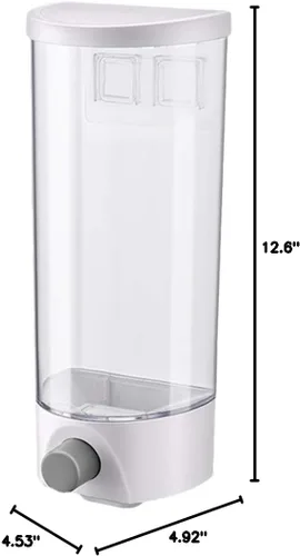 Vista 10 de Kichvoe Tarro de almacenamiento montado en la pared 1.5L dispensador de grano transparente a prueba de humedad organizador de alimentos ahorro