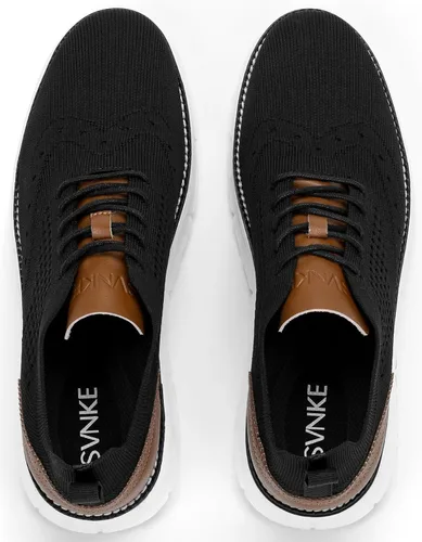 Vista 2 de Men's Casual Dress Oxfords Shoes Breathable Knit Leisure Fashion Sneakers Lightweight Comfortable Walking Shoes