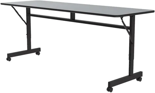 Vista 13 de Correll Econline - Mesa de oficina con tapa abatible, 24 x 48 pulgadas, granito gris Gris (Gray Granite)