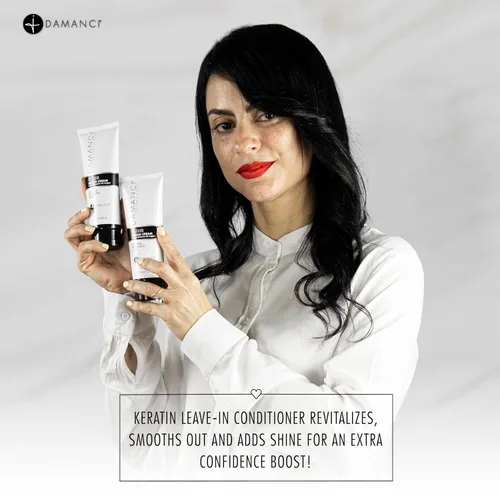 Vista 6 de DAMANCI Crema de argán, crema para peinar el cabello y acondicionador sin enjuague, suaviza el cabello y antiencrespamiento, con aceite de argán