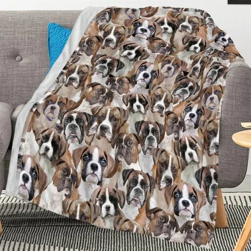 Vista 13 de Manta con estampado Airedale Terrier – Manta con estampado de animales divertidos para amantes de los perros y cachorros, regalos Airedale Terrier