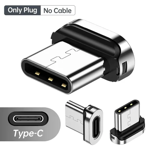 Vista 2 de Kuulaa [Paquete de 3 conectores magnéticos para microproductos, cabeza de puntas magnéticas compatible con Andriod Procucts (puntas tipo C), solo