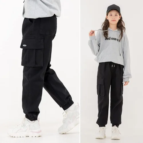 Vista 2 de MINI PANDA Pantalones para niñas, elásticos, holgados, tallas 6-16, de moda