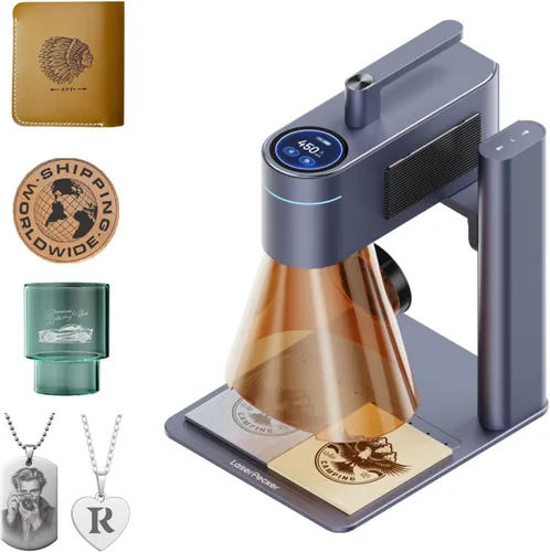 Vista 11 de LaserPecker LP4 (Deluxe) Grabadora láser dual para casi todos los materiales, láser diodo de 10 W + láser IR de 2 W Engrabadora láser de alta