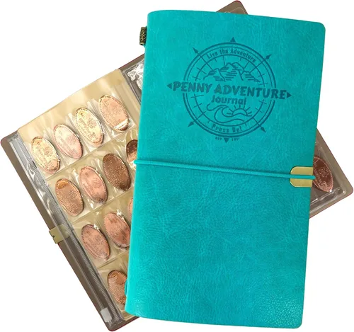 Vista 21 de Pennybandz El Penny Journal tiene capacidad para 146 monedas, el libro definitivo de colección de centavos de recuerdo para tu colección de monedas