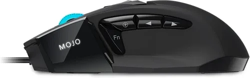 Vista 5 de MOJO Pro Performance Ratón Silencioso para Juegos - Ratón con Cable con 9 Botones Programables Incluyendo Tecla de Francotirador, 12000 DPI, 1000