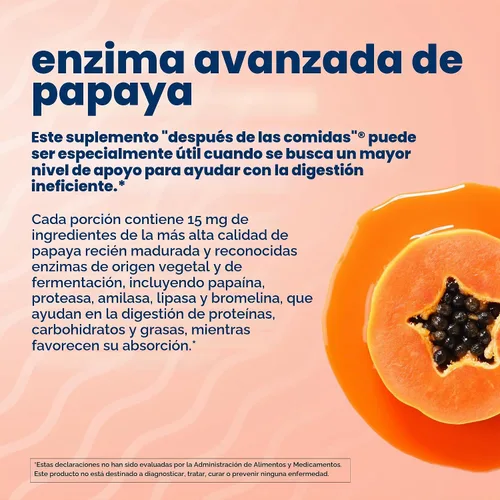 Vista 4 de American, Suplemento Multi-Enzyme-Plus, Super Papaya, 360 unidades, 2