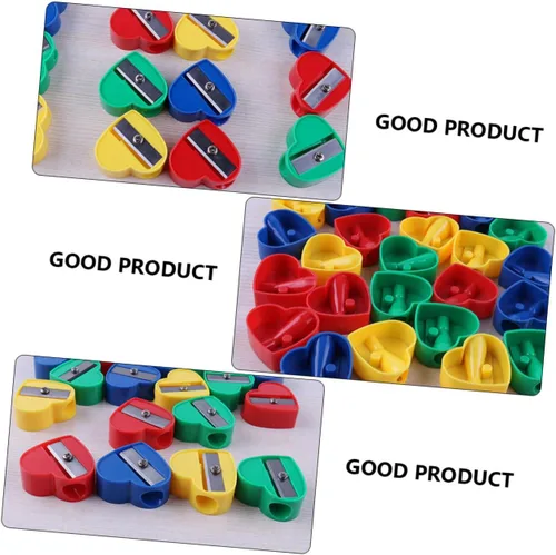 Vista 3 de STOBOK Sacapuntas de lápiz de 60 piezas, sacapuntas de un solo agujero, herramientas para niños, divertido estudio de animales, sacapuntas