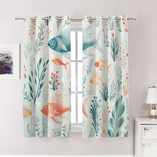 Vista 30 de Cortinas opacas de poliéster multicapa para cafetería, con diseño de diamantes, 2 unidades, 26 x 24 pulgadas