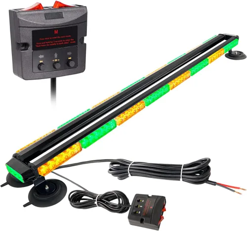 Vista 7 de ASPL Luces estroboscópicas de advertencia de emergencia de 49.2 pulgadas, 102 luces LED intermitentes impermeables de alta intensidad con 28 imanes