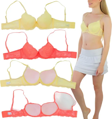 Vista 7 de ToBeInStyle Paquete de 6 sujetadores acolchados de estilo clásico con aros para mujer
