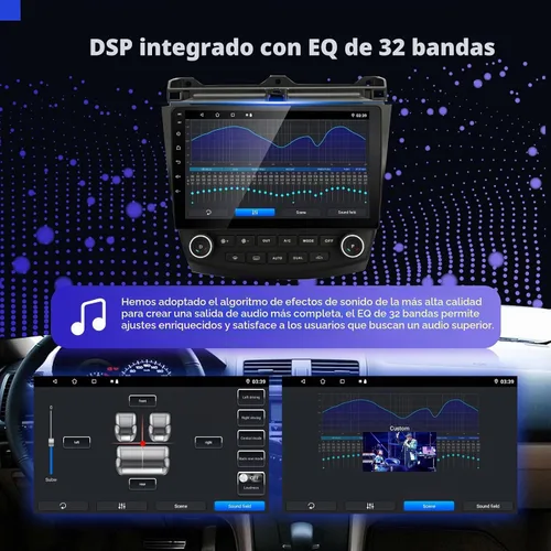 Vista 9 de Estéreo de coche para Honda Accord 7th 2003-2007 Carplay incorporado