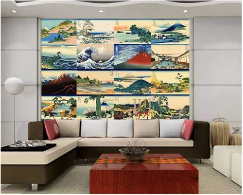 Vista 31 de wall26 - Mural adhesivo decorativo para pared (tamaño grande), WMR-WP-X-DD51-66x24x4 obra de arte 01
