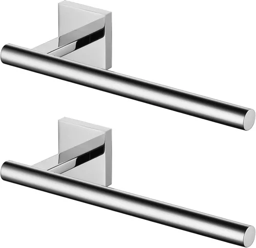 Vista 16 de KOKOSIRI Barra de toallas de baño, soportes para toallas de mano, montaje en pared, inodoro, gabinete de cocina, soporte de papel, acero inoxidable