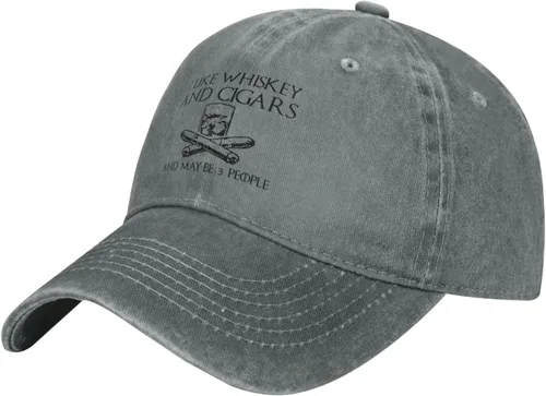 Vista 18 de Philysonic Funny Hat I Like Whisky and Cigars and Maybe 3 People Sombreros para Hombres Gorras de Béisbol Gorras Ajustables