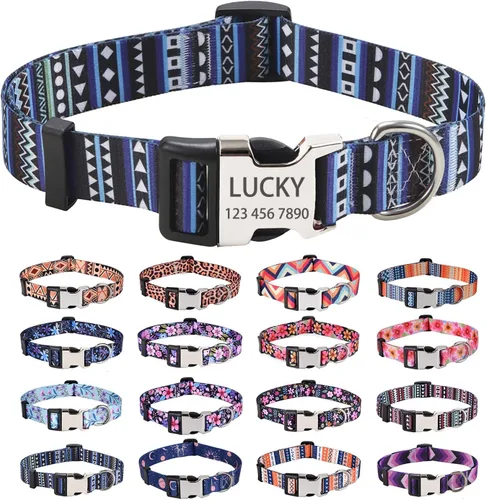 Vista 9 de Collar de perro personalizado con la bandera estadounidense, collar patriótico para perro del 4 de julio, collares temáticos para perros para el Día