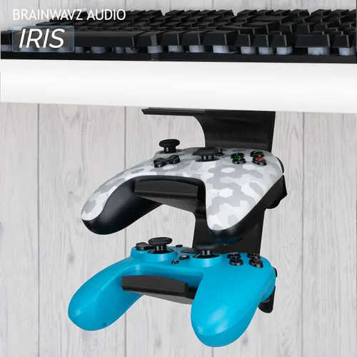 Vista 7 de BRAINWAVZ The IRIS - Soporte universal para colocar debajo del escritorio para Xbox One, Series X, PS5, PS4, PS3, SWITCH, STEELSERIES Gamepad y más