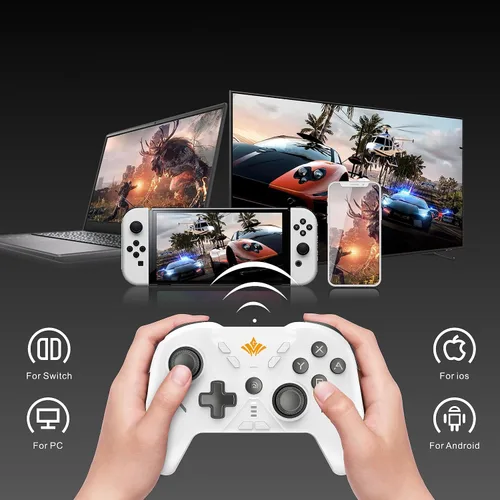 Vista 14 de MOGEMYTH Switch Controller, with Dual Vibration and 6-Axis Gyro, BT Controller for iPhone/Android/Switch and Windows 7/8/10/11,wireless controller pc