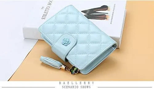Vista 3 de Monedero de cuero de las mujeres Bifold Nlocking señoras con titular de la tarjeta ventana monedero