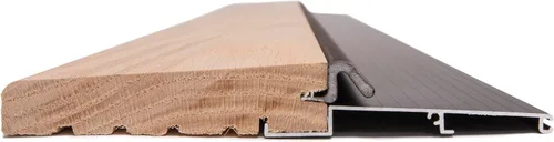 Vista 2 de Umbral de puerta Outswing – Aluminio y roble sin terminar Negro