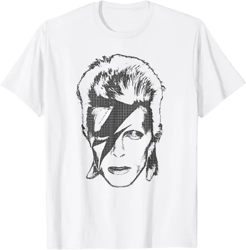 Vista 3 de David Bowie - Camiseta Lightning, Gris Asfalto