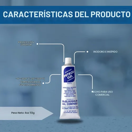 Vista 3 de Petrol-Gel Lubricante para equipos de grado alimenticio NSF - Aceite mineral prémium para aplicaciones de grasa de grado alimenticio, multiusos
