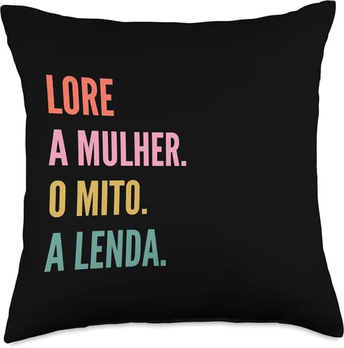 Vista 4 de Funny Portuguese First Name Design - Lore Throw Pillow