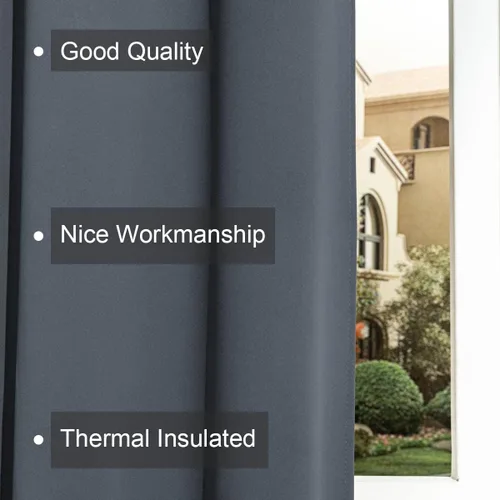 Vista 2 de LA PALMA Cortinas de puerta corredera extra anchas – Cortinas opacas para puertas corredizas de vidrio para patio, aislamiento térmico para Gris
