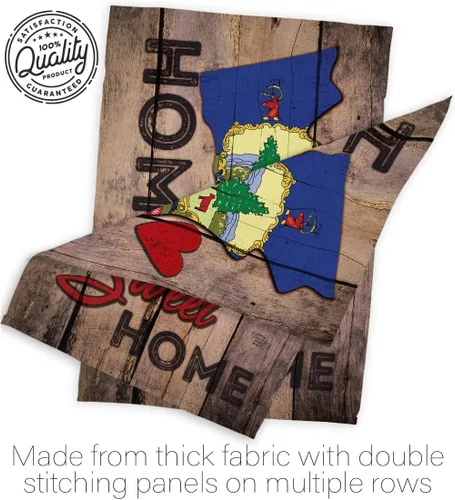 Vista 7 de HS191153-BO Vermont Sweet Home Americana States - Juego de bandera vertical decorativa para casa, 28 x 40 pulgadas con mástil, multicolor