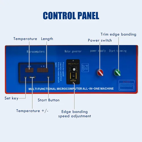 Vista 4 de TECHTONGDA Edge Bander - Máquina automática de doble cara para carpintería, rotura automática de banda para bordes rectos y curvos con velocidad
