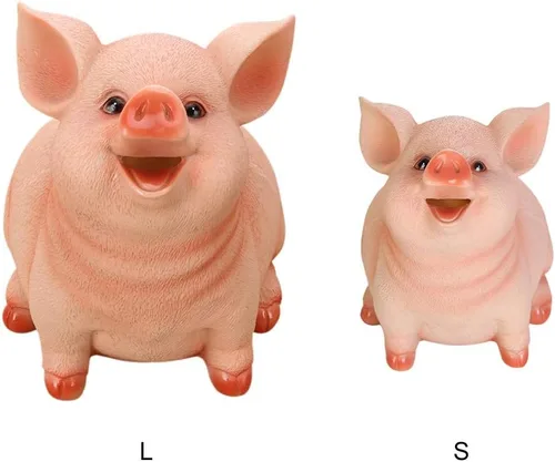 Vista 3 de Norbi - Hucha de resina para niños diseño de cerdito