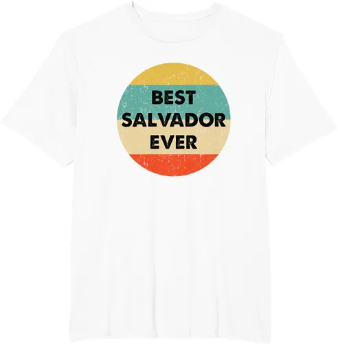 Vista 10 de Camiseta con nombre de Salvador, Negro