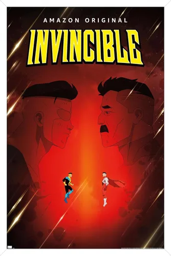 Vista 13 de Invincible - Póster de pared de una hoja de padre e hijo, 22.4 pulgadas de largo x 14.7 pulgadas de ancho, versión enmarcada de madera de granero