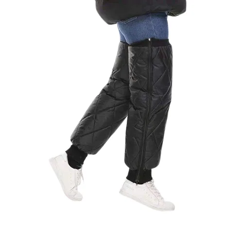 Vista 6 de Rodilleras cálidas impermeables para motocicleta, con cremallera, calentador de piernas, rodilleras térmicas para invierno, protectores de piernas